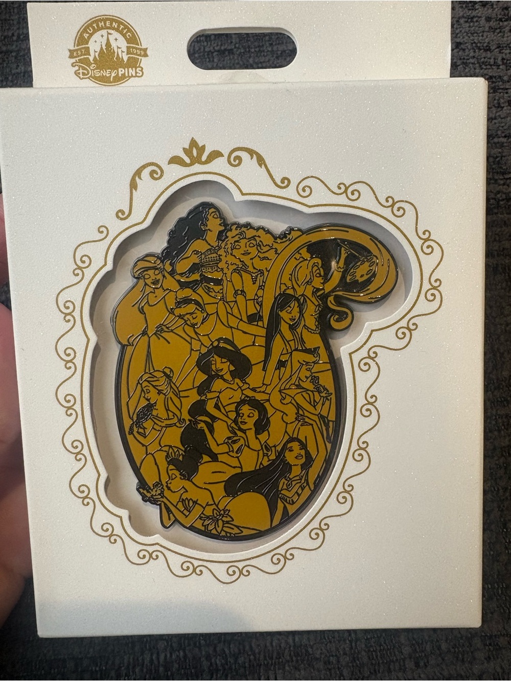 Disney Gold Princess Pin, New in Box